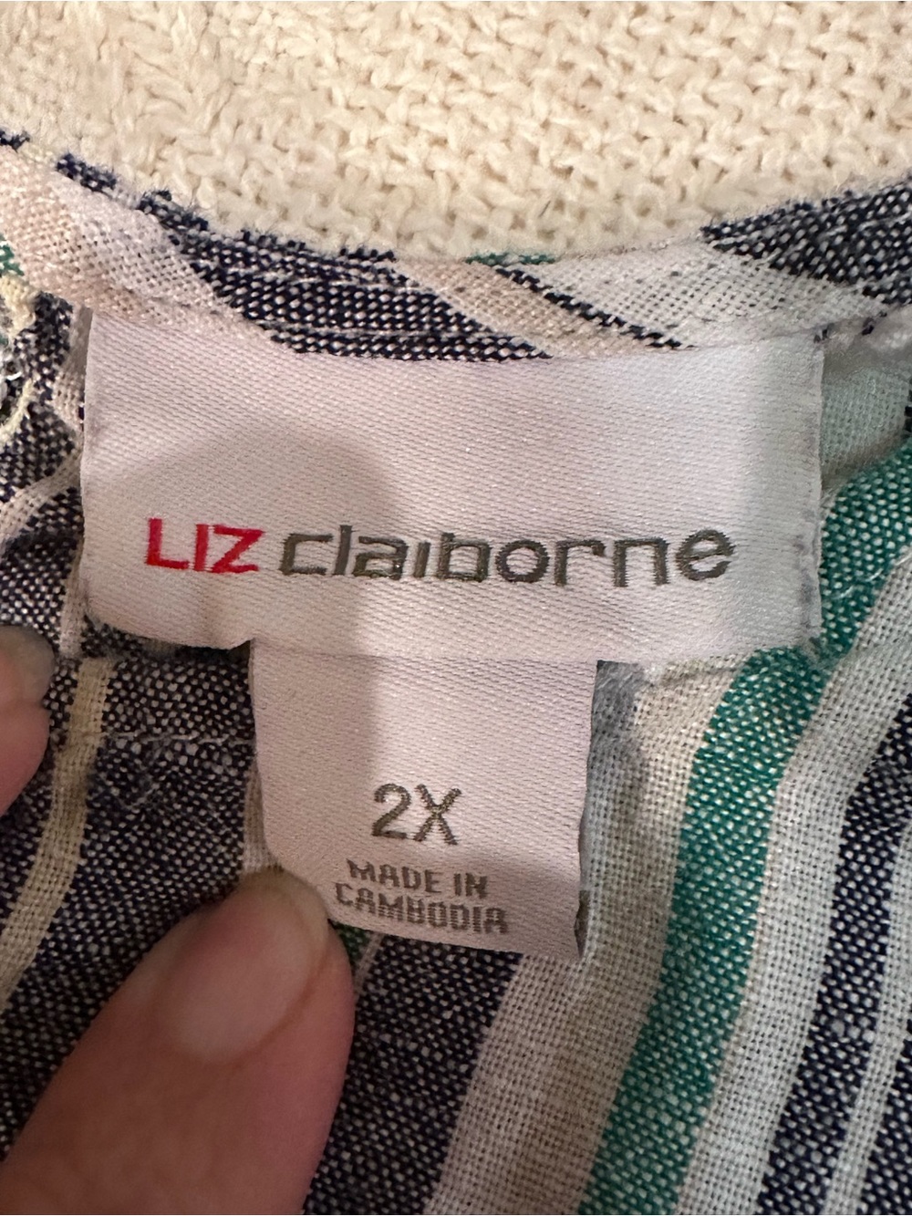 Liz Claiborne Striped Linen Dress - Picture 4 of 6
